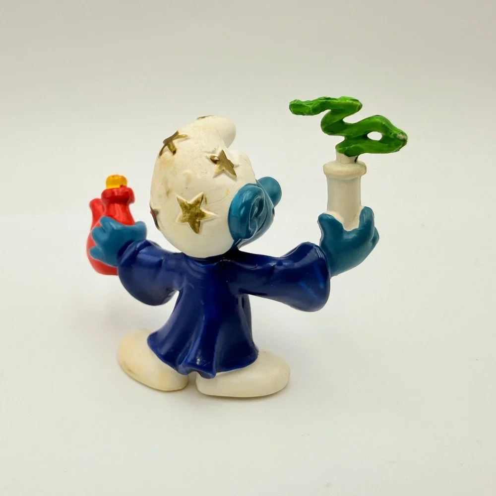 Vintage 1979 Schleich Peyo Alchemist Smurf Wizard Potion Figure Hong Kong PVC